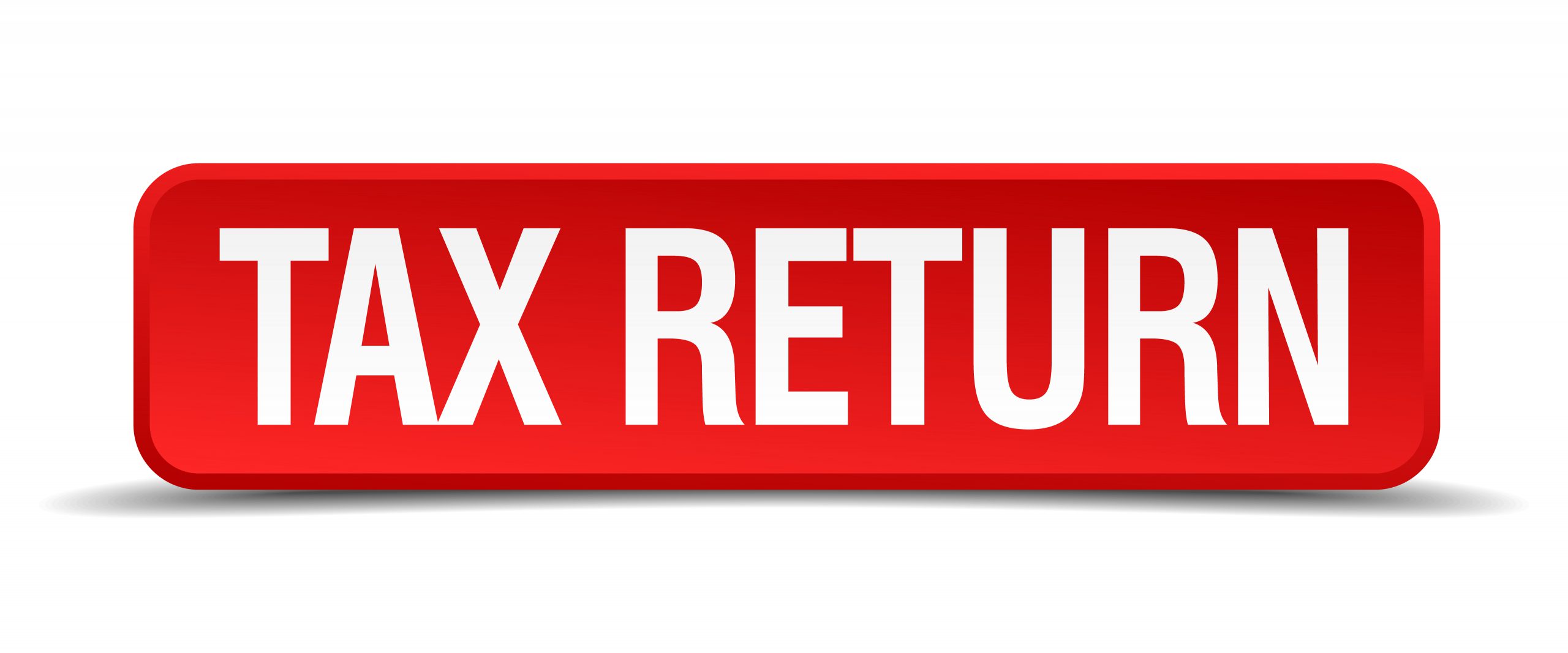 tax return sign (red)