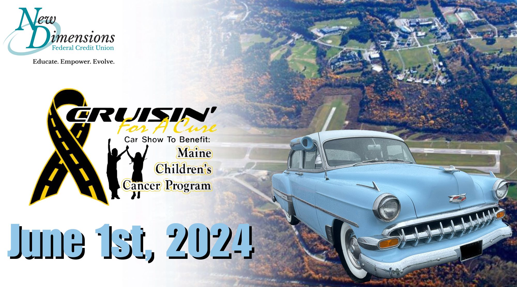 car show banner with june 1 save the date
